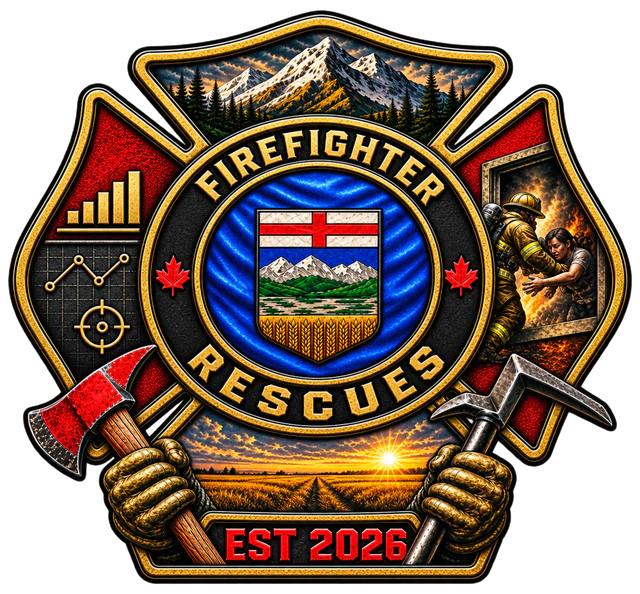 Firefighter Rescues Alberta crest